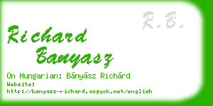 richard banyasz business card