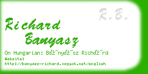 richard banyasz business card